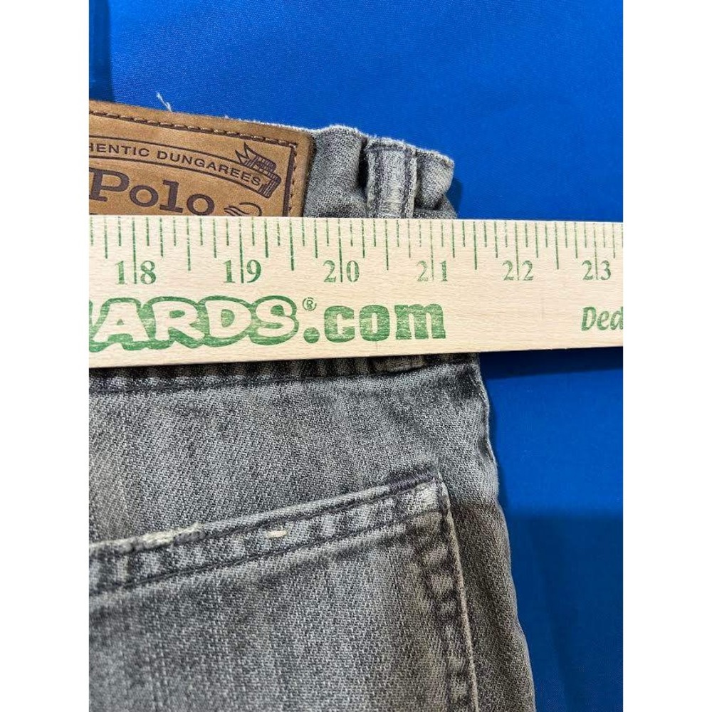 Polo Ralph Lauren Varick Slim Straight Jeans 40x32 Ash Grey Cotton Distressed - Picture 16 of 16